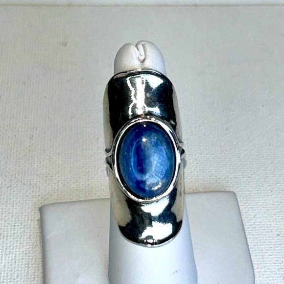 NWOT Passage to Israel Sterling Silver Genuine Kyanite Gemstone Designer Ring - Picture 1 of 7